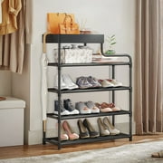 5-Tier Free Standing Shoe Rack, 30.9 Inches Shoe Shelf, Entryway Shoe Organizer Storage Cabinet, Black