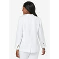 thumbnail image 2 of Jessica London Women's Plus Size Casual Long Sleeve Linen Blazer Jacket with Pockets, 2 of 5