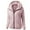 Pink, variant on Women Zipper Up Hooded Sets Sweater Coat Winter Casual Blocking Warm Wool Long Zipper Coat Cotton Outwearcasual Wine S
