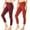 Dk Burgundy/DK Rust, variant on Women & Plus Premium Cotton Mid-High Banded Waist Capri Leggings