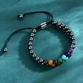 thumbnail image 3 of PinesC bracelet en Obsidienne Colorée Naturelle 8mm, bracelet chakra Extensible Unisexe pour Protection Multi-Cicatrisation, 3 of 5