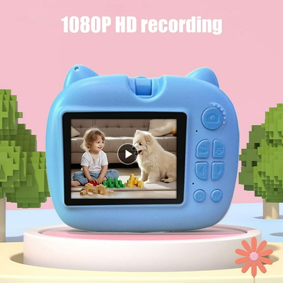 WYBXZ Kids Camera Instant Print, 1080P Instant Print Cameras with Print Paper, 1100mAh Battery and 2'' Screen Kids Digital Camera, 180 Degree Rotating Lens, Portable for Kids Photography 5ml ink