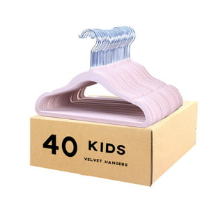 Velvet Baby Hangers 50 Pack,Premium Children's Hangers for Baby& toddler, Purple