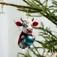 thumbnail image 2 of Zmeidao Christmas Cow Decorative Hanging Ornaments, Cow Animal Ornaments for Christmas Tree Decorations, Cow Decor for Farmhouse Xmas Holiday Party Gifts, 2 of 4