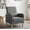 Gray, variant on BSHTI 26.5” Modern design Style Accent Chair. Easy to Assemble Accent Chair with Storage Side Pocket and Solid Wood Frame for Livingroom