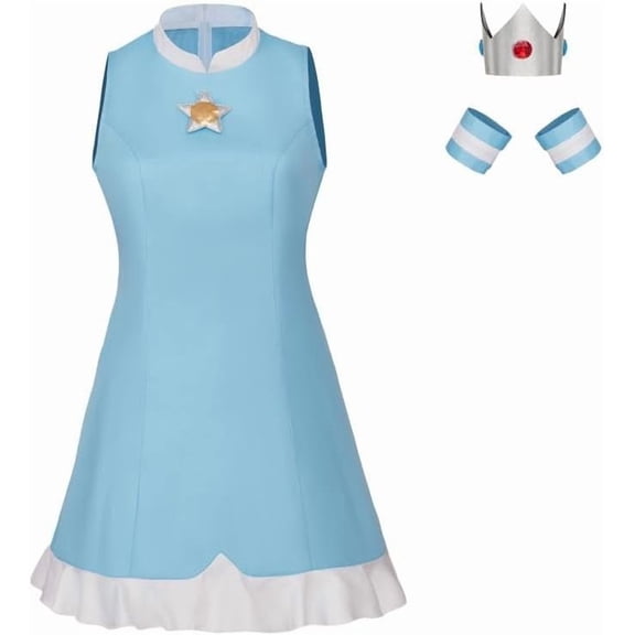 Princess Peach Dress Women Cute Tennis with Crown Sports Outfit