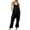 Black, variant on Fancy Jumpsuits for Women Women's Causal Jumpsuits V Neck Sleeveless Overalls Summer Adjustable Strap Pants Romper with Pockets Wide Leg Overalls for Women Wine M