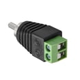 thumbnail image 5 of Adaptador de conector de audio y video RCA macho a terminal de tornillo AV verde para sistema de cámara de seguridad CCTV, 5 of 5