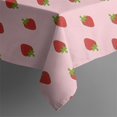 thumbnail image 5 of Red Strawberry Plants Fruit Pink Pattern Square Tablecloth,Waterproof Square Table Cover,Wipeable Spillproof Washable Table Cover for Home Kitchen Party Decor 42"X42"(107x107cm), 5 of 6