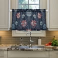 thumbnail image 2 of Yayeee Kitchen Curtains Tier Pair Light Filtering 27"x24" Rod Pocket Short Cafe Window Panel, Starry Fireworks Pattern, 2 of 7
