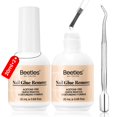thumbnail image 1 of Eliminador de pegamento para uñas con forma de escarabajos, 2 unidades, 20 ml, con empujador de cutículas, 1 of 6