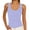 Purple, variant on Turilly Women's Solid U-Neck Ribbed Knit Tank Tops Side Ruched Slim Fit Sleeveless Casual Blouses for Summer Daily Wear