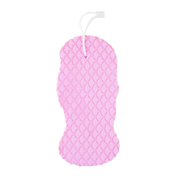 Baño suave esponja cuerpo exfoliante piel muerta masajeador cepillo de limpieza (rosa)
