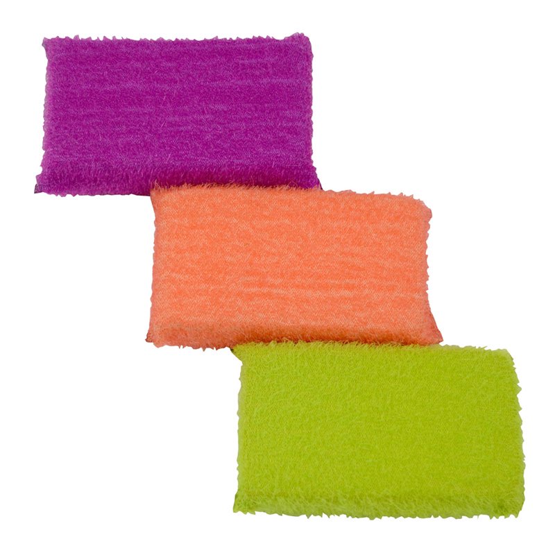 Casabella Scrub Sponges Assorted Colors 3PK
