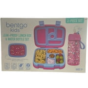 Bentgo Kids Prints Lunch Box & Water Bottle Set, Rainbows