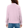 thumbnail image 3 of Women's Cropped Bomber Jacket Lightweight Casual Zip up Outerwear Long Sleeve Windbreaker with Pockets, 3 of 5
