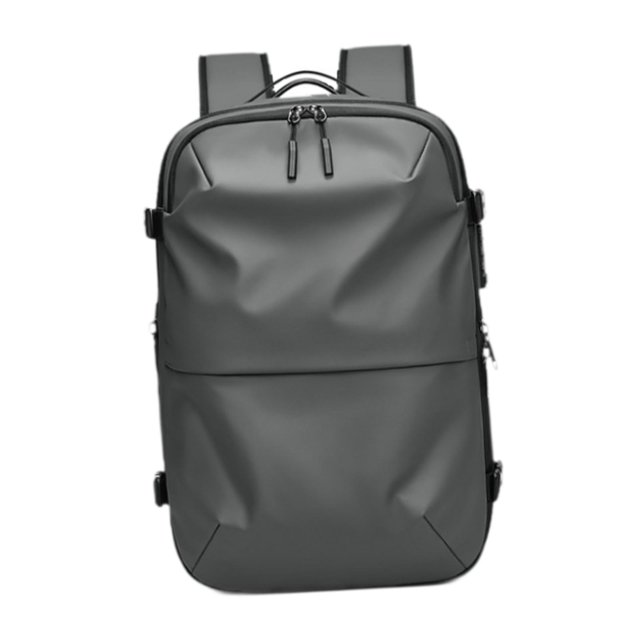 Mochila de viaje portátil transpirable con correa ajustable para ordenador portátil de 17 pulgadas Gris oscuro