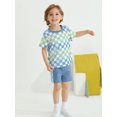 thumbnail image 3 of Usaibhir Kid Young Boy Clothes Colorblock Top + Drawstring Waist Shorts 2 Pieces Summer Outfits Set 0-6T, 3 of 8