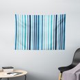 thumbnail image 1 of Abstract Tapestry, Vertical Striped Pastel Toned Color Bands Lines Background Nautical Design, Wall Hanging for Bedroom Living Room Dorm Decor, 60W X 40L Inches, Sky and Dark Blue, by Ambesonne, 1 of 2