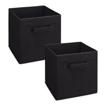 ClosetMaid Cubeicals Fabric Drawer, Open Storage Organizing Bin, Black (2 Pack)
