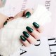 thumbnail image 5 of Guardurnaity 24 piezas de uñas postizas de ataúd resistentes a los arañazos de bailarina corta coloridas uñas acrílicas artificiales de color sólido DIY Juegos de manicura 27 verde negruzco Guardurnaity CE011412-27, 5 of 5