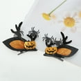 thumbnail image 5 of Unique Bargains 1 Pair Hair Clip Fashion Duckbill Clip Pumpkin Halloween 2 Hair Barrettes Black Orange, 5 of 5
