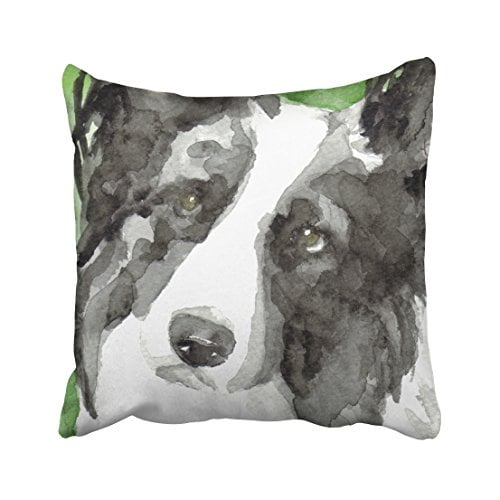border collie throw pillow