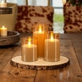thumbnail image 3 of Set de 3 velas LED sin llama de Lamp Homemory, color dorado, 3 of 8