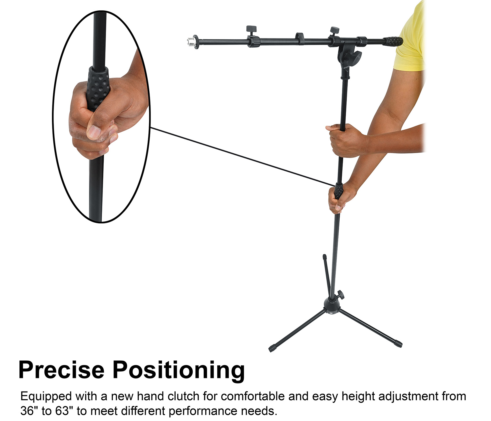 Rockville RVMIC5 V2 Pro Audio Tripod Microphone Mic Stand w/Boom+iPad Holder+Bag