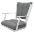 thumbnail image 3 of Montana Swivel Dining Caster Chair - Mojave Gray Fabric - White Metal, 3 of 3