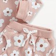 thumbnail image 5 of HCNTES Baby Girl Clothes Winter Baby Girls Outfit Cute Daisy Graphic Pink Long Sleeve Top Elastic Waist Pants Headband 3 Pcs Toddler Clothes Dailywear Set, 5 of 5