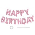 thumbnail image 1 of Cartel con forma de globo con letras EHZCBHG de feliz cumpleaños, 40 cm, color rosa, 1 of 6