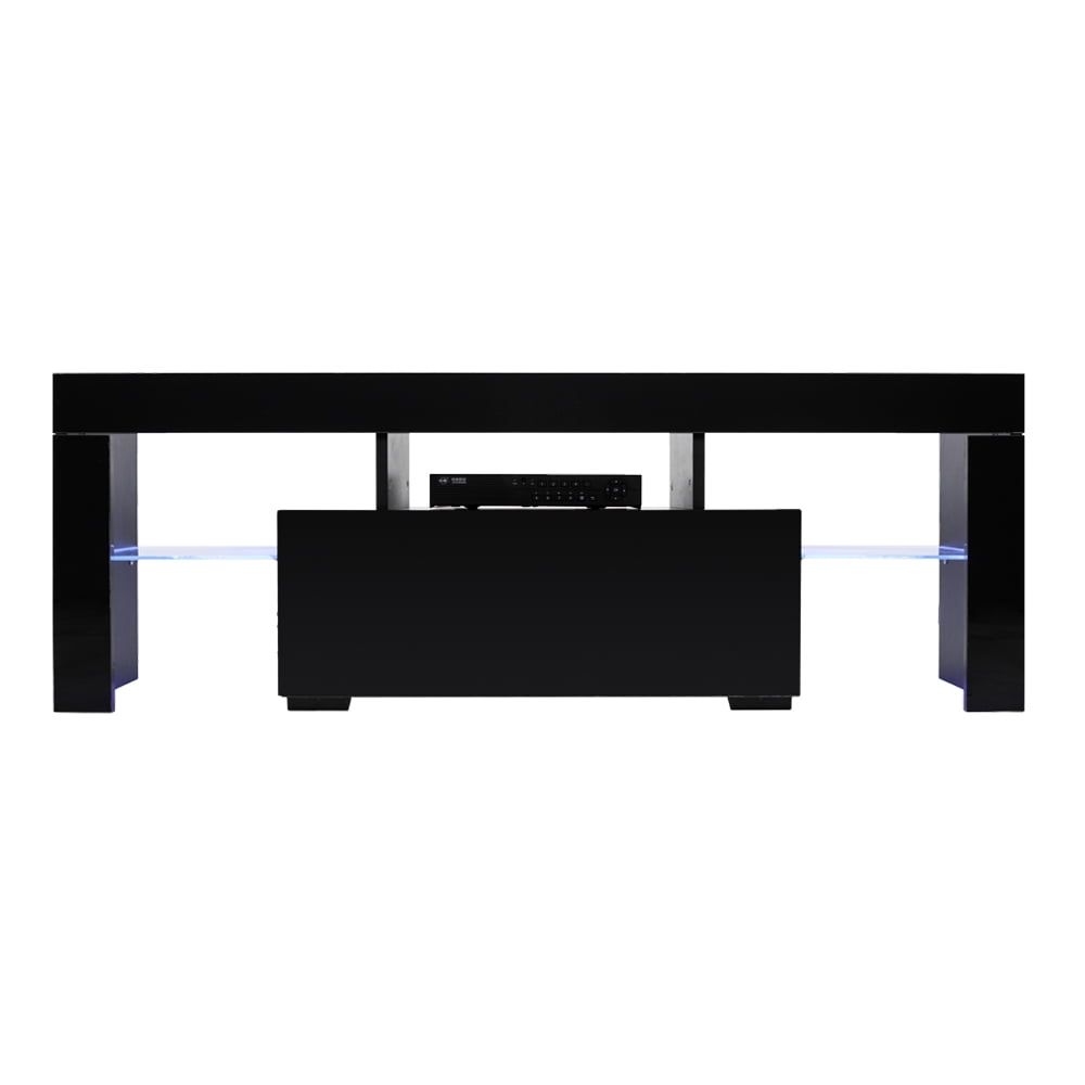 Lowestbest LED TV Cabinet, Household Decoration TV Stand with Single Drawers, Black Lowestbest LED TV Cabinet, Household Decoration TV Stand with Single Drawers, Black