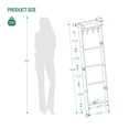 thumbnail image 7 of Blanket Ladder Shelf for Living Room, Decorative Quilt Rack with Storage Shelf, 6-Tier Farmhouse Ladder Holder Organizer with 4 Removable Hooks for Bedroom, Rustic Brown and Black, 7 of 7