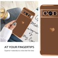 thumbnail image 6 of Compatible with Google Pixel 8 Pro 5G Case for Women Girl, Plating Edge Cute Love Heart Soft TPU Bumper with 4 Corners Shockproof Protection Phone Case Cover for Pixel 8 Pro 5G(Brown), 6 of 12