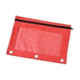 thumbnail image 3 of Pencil Pouch for 3 Ring Binder, 7.5*9.8 Inch Fabric Binder Pouch, Pencil Bags with Zipper and Reinforced Grommets, Pencil Cases for Binder, Single-layer Color Zipper Large Capacity, 3 of 8