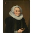 thumbnail image 2 of Bartholomäus Sarburgh 12x14 Black Ornate Wood Framed Double Matted Museum Art Print Titled: Portrait of Belia Claesdr (1566-In or After 1652) (1630), 2 of 5