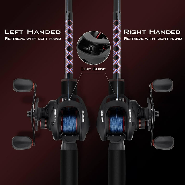 KastKing Left Hand Baitcasting Reel, Graphite Frame, Gear