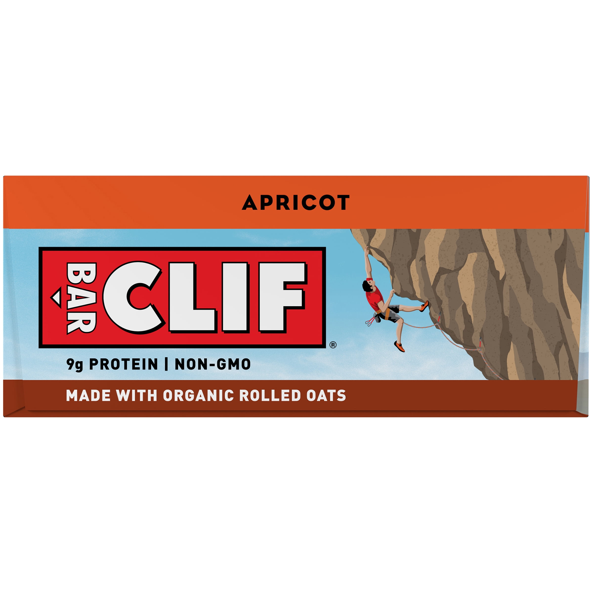 Clif Bar Energy Bars, Apricot, 9g Protein Bar, 12 Ct, 2.4 oz