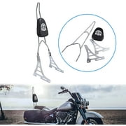 OXMART Motorcycle Chrome Rear Passenger Seat Detachable Backrest Sissy Bar W/Cushion Pad for Harley Davidson XL 883