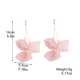 thumbnail image 1 of Pendientes largos con borlas de flores exageradas Pendientes personalizados Pendientes largos de tela Pendientes elegantes con flores, 1 of 5