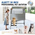 thumbnail image 4 of Jocisland 50" L Professional Dog Washing Station with Stairs, 304 Stainless Steel Pet Bathtub Features Adjustable 3-Flow Showerhead, Pet Wash Tub, 4 of 9