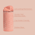 thumbnail image 2 of HydroJug Ease2o Kids 14oz Insulated Stainless Steel Water Bottle with Straw & Chug Lid, Leak-Resistant – Daisy Checkers, 2 of 5