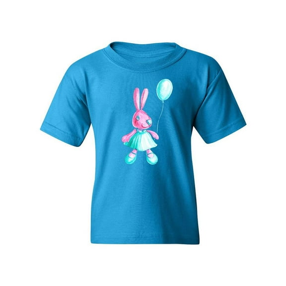 Bunny With Balloon T-Shirt Juniors -Image by Shutterstock, x-Small