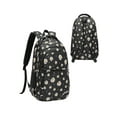thumbnail image 3 of Forestfish Black Daisy School Backpacks Set for Teen with Lunch Bag Water Resistant Lightweight Large Books Bag, 3 of 8