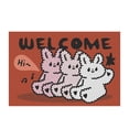 thumbnail image 1 of Felpudo de puerta de entrada de diseño bonito, alfombra de lazo de seda de PVC, felpudo de entrada de casa, felpudo antideslizante, alfombrilla antipolvo, alfombrilla de pie para puerta de casa Fivean unisex, 1 of 2