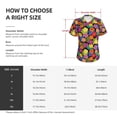thumbnail image 4 of Yiaed Hawaiian Style Print Women's T Shirt V-Neck Short Sleeve Shirt Casual Breathable Tee Summer Tops-XX-Large, 4 of 5