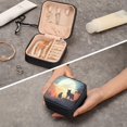 thumbnail image 7 of Wolf under Moonlight Travel Jewelry Case,Portable Small Jewelry Box, Necklace Earrings Travel Jewelry PU Leather Box,Christmas Gift for Women Girl Women Gifts, 7 of 7