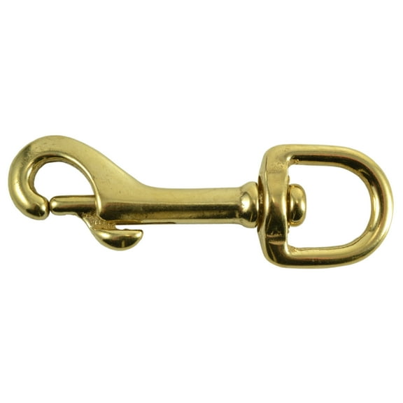 5/8" x 3-1/8" Brass Swivel Bolt Snap Hooks (2 pcs.)