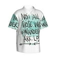 thumbnail image 2 of Daiia Not All Who Wander Are Lost1 Hawaiian Shirt for Men Gentle Cotton Regular Short Sleeve Casual-X-Large, 2 of 9